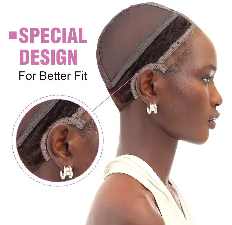 2 Pack Laced Grip Band Wig Cap