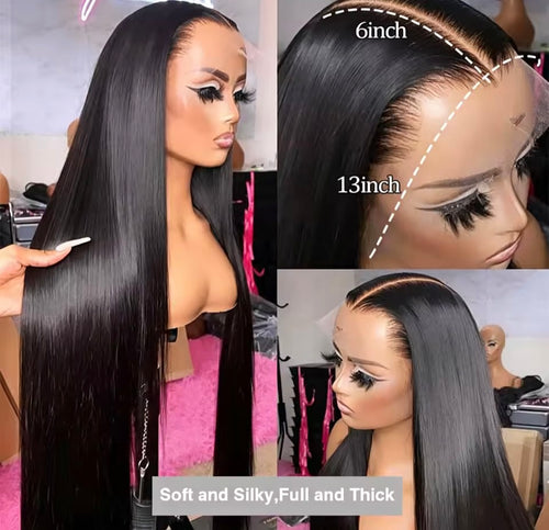 13x4 250% Glueless Silky Straight Wig